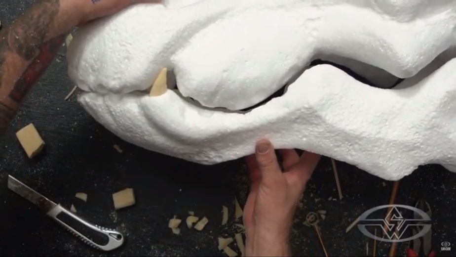 Styrofoam Prop Making How to Carve Teeth Stan Winston School of