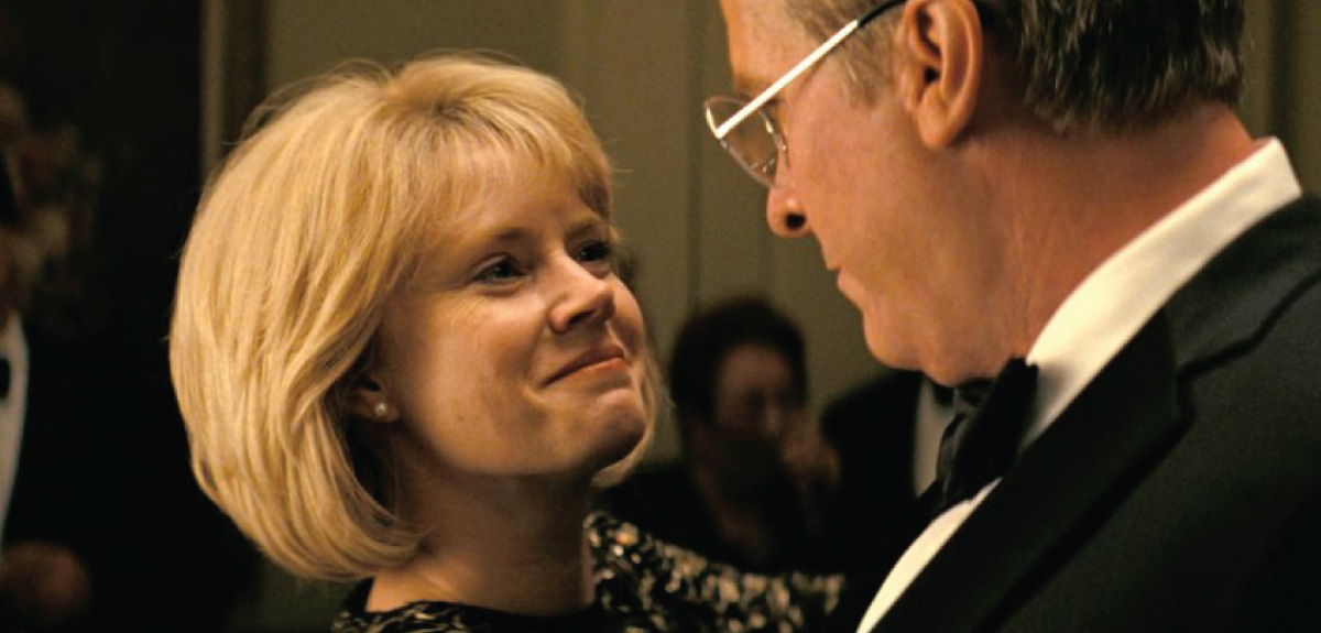 Amy Adams as Lynne Cheney with Christian Bale. Photo: Annapurna Pictures