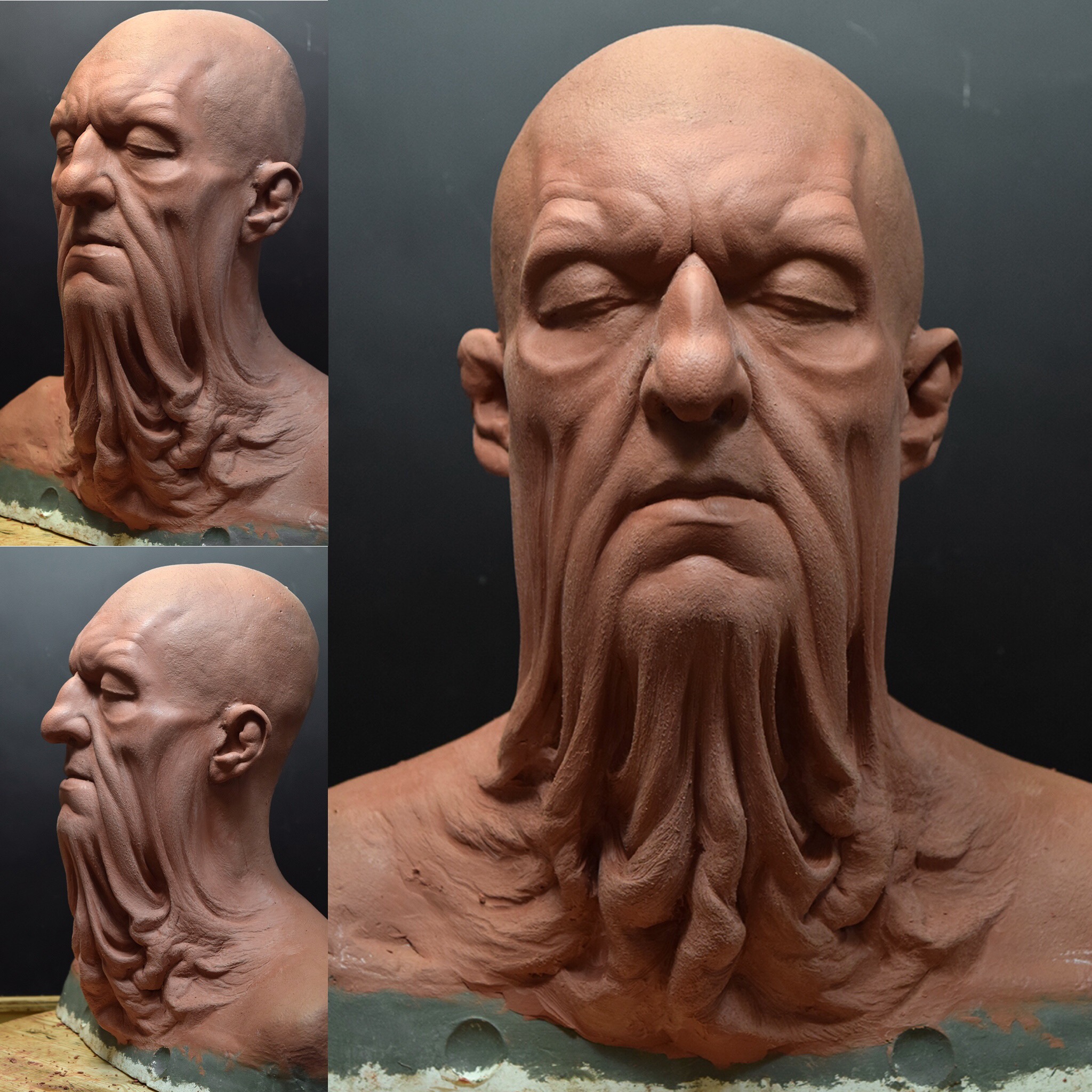 Sculpture of the Skinny Devil on Dirk Rogers. Image courtesy KNB EFX/FX Network