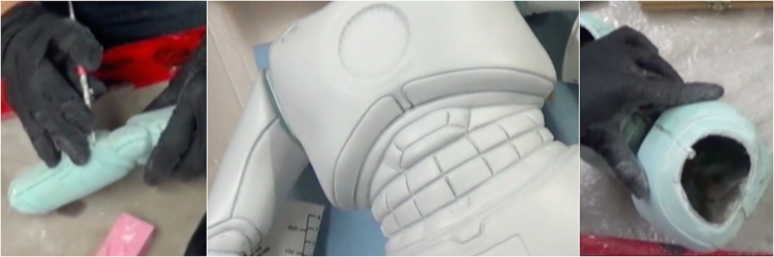 The Chucky building process continued with 3-D design and model-making.