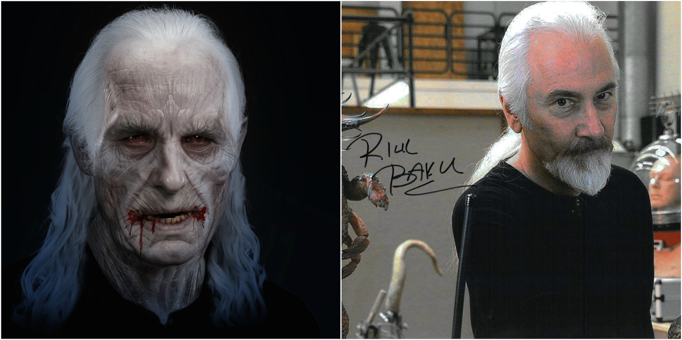 Design&nbsp;for Old Dracula's&nbsp;hairstyle, inspired&nbsp;by&nbsp;Dave and Lou Elsey's legendary colleague, makeup effects artist Rick Baker.