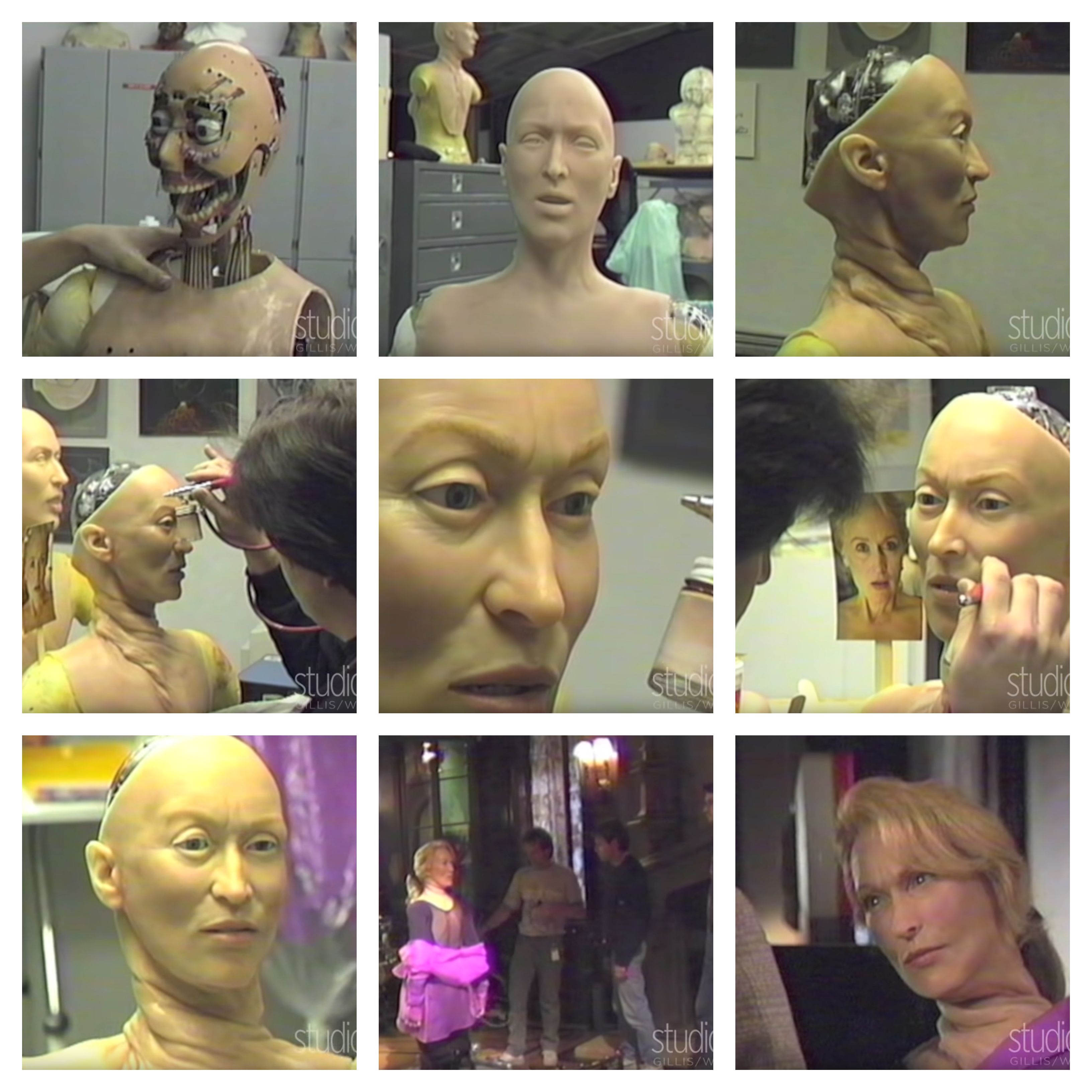 Progress images from&nbsp;mechanical underskull, through&nbsp;painting the&nbsp;silicone skin, and all the way&nbsp;to the full Meryl Streep puppet used&nbsp;on set.&nbsp;Images courtesy ADI/Universal Pictures