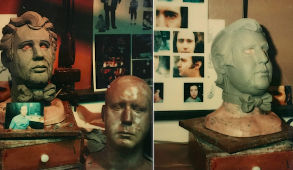 Variations of Michael McCracken's sculpture for&nbsp;Andy Kaufman as 'Val' at Stan Winston Studio. Images courtesy of the Michael McCracken.