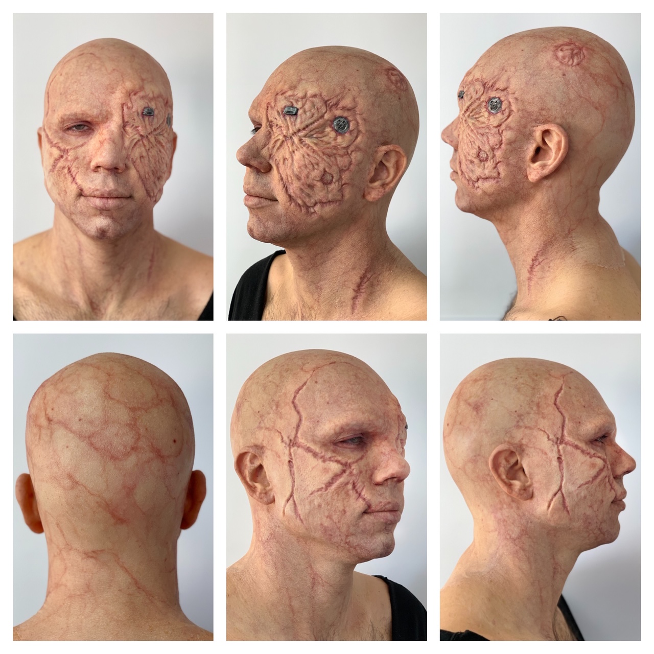 360 degree view of the Borg xB makeup&nbsp;created for&nbsp;Zachary James Rukavina by&nbsp;James MacKinnon and his team.&nbsp; Images courtesy James MacKinnon/CBS All Access.