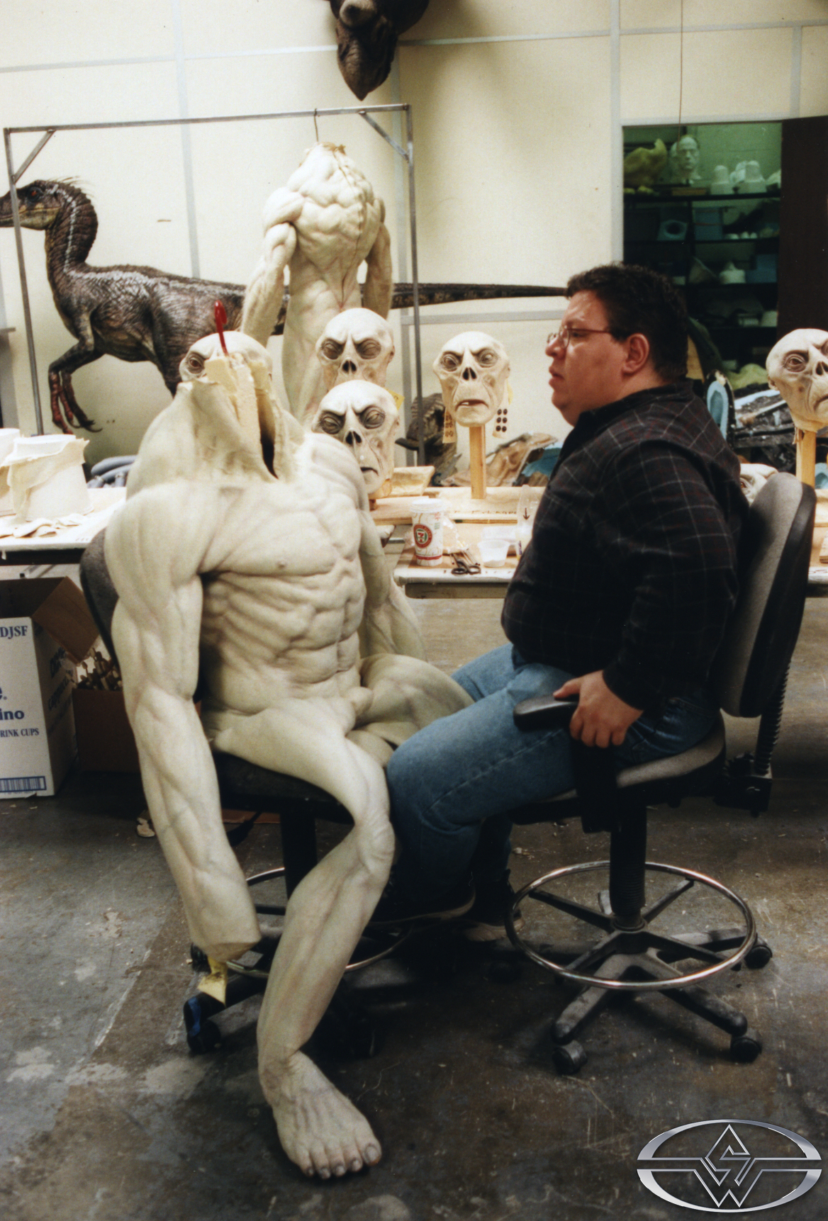 Richard Alonzo is ready to continue work on one of the Morlock suits.
