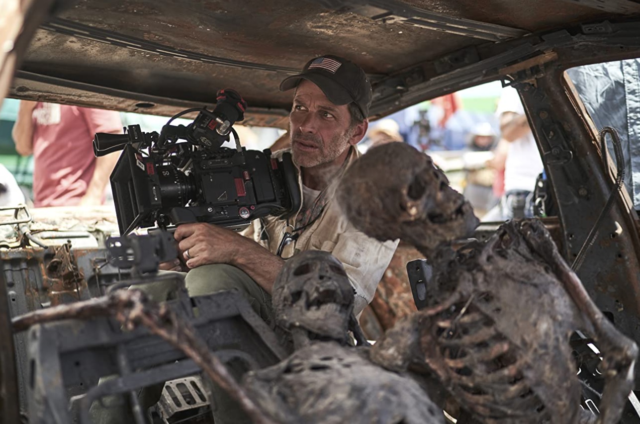 Director Zack Snyder shooting on-set. Image courtesy Netflix.