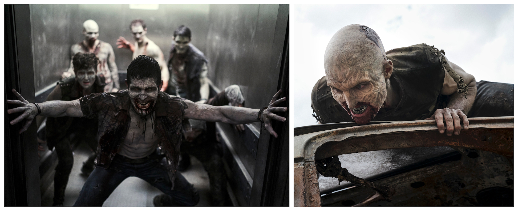 The 'Alphas' gave the Fractured FX team a chance to take their zombie makeups into an aggressive and muscular direction.  Images courtesy Netflix.