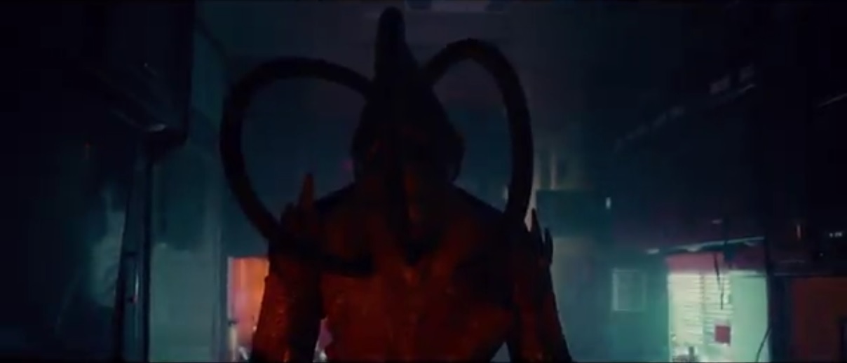 The alien attacks a S.W.A.T. team in Hazmat suits that have entered Mathew's RV before it whisks him away from Earth.