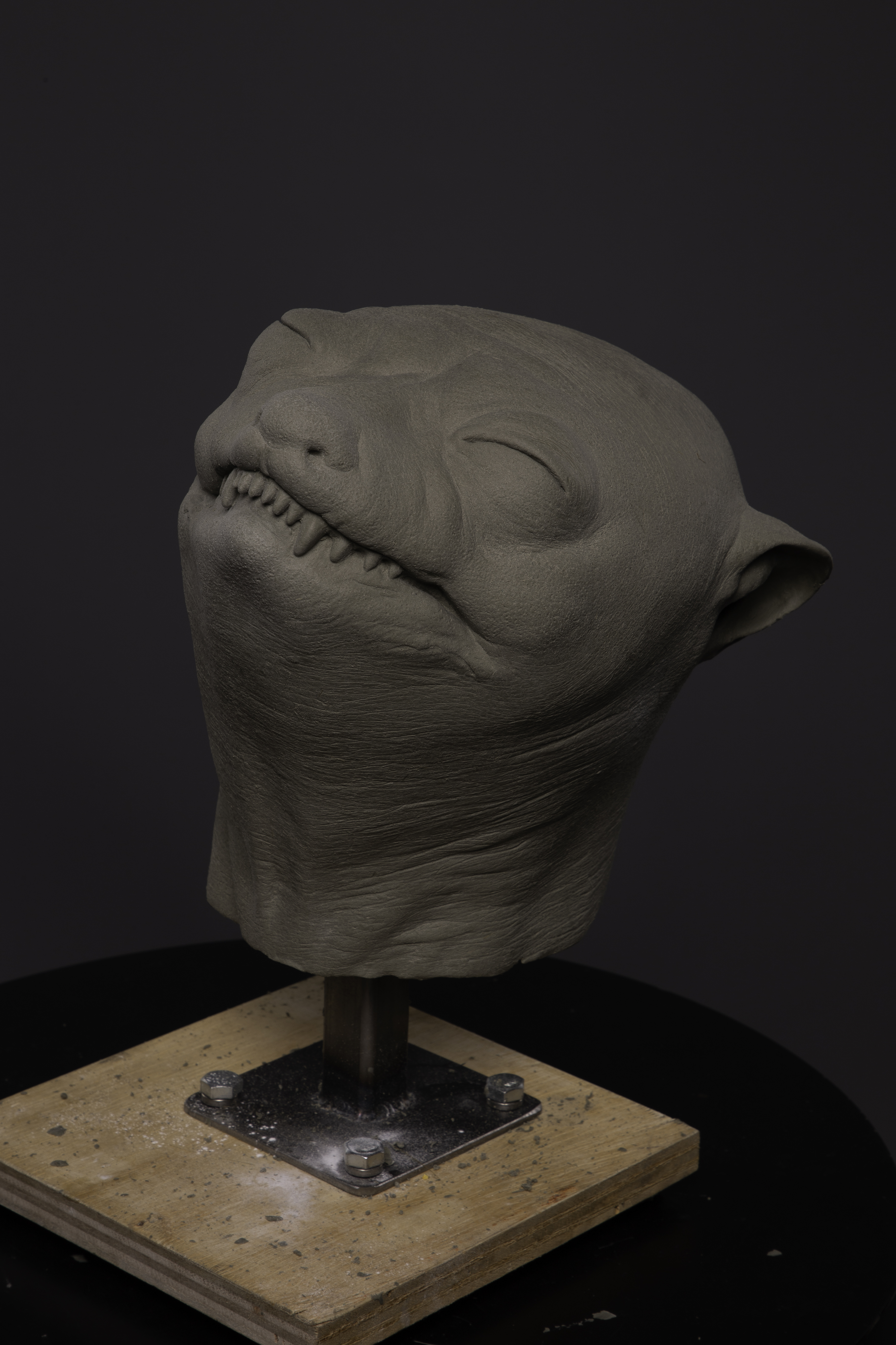 Chris Swift's head sculpt for the 'dead' practical Weasel. Image courtesy Legacy Effects/Warner Bros.