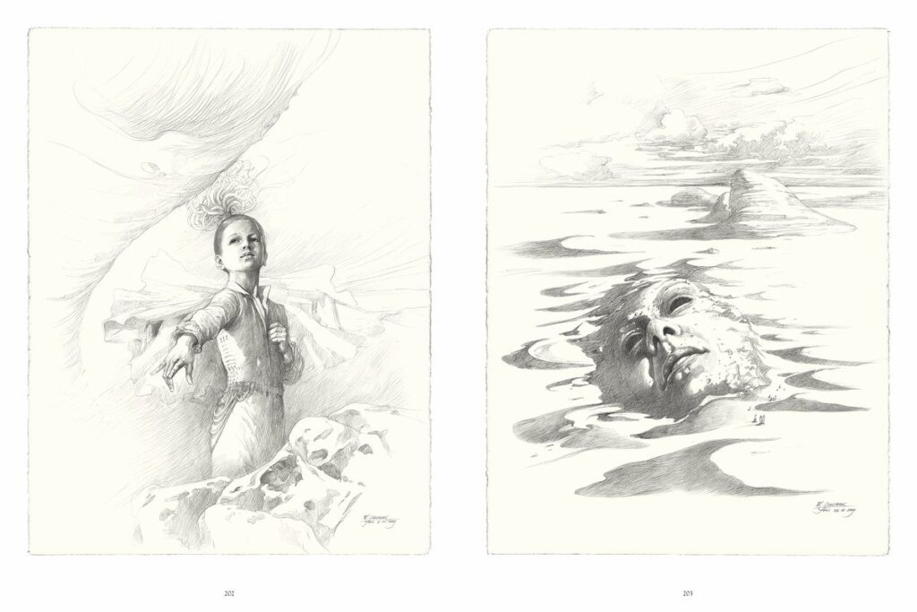 Concept art by Wojtek Siudmak, one of the artists who inspired Denis Villeneuve's Dune adaptation.