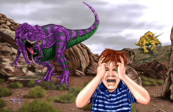 What if Barney were real? Concept art by Jay Guevara shared on Photobucket.