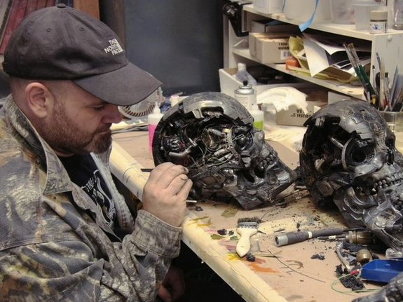 John Cherevka details damaged T-600 heads.