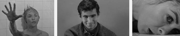 Janet Leigh as Marion Crane and Anthony Perkins as Norman Bates.