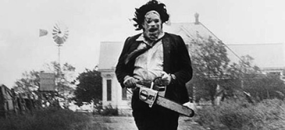 Leatherface, the terrifying, cannibalistic killer whose weapon of choice is a roaring chainsaw.