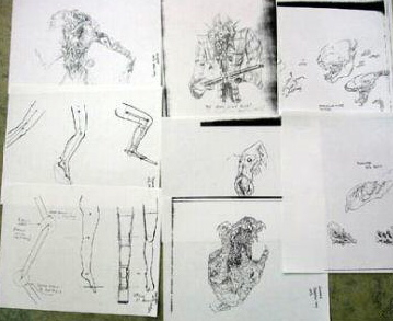 Mechanical sketches for the Boss Films Predator.