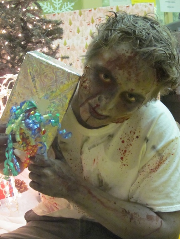 One of the zombies at Zombie Toy Drive.