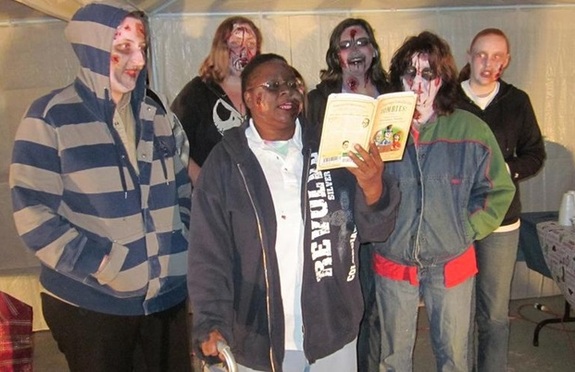 The zombie chorus at Zombie Toy Drive.