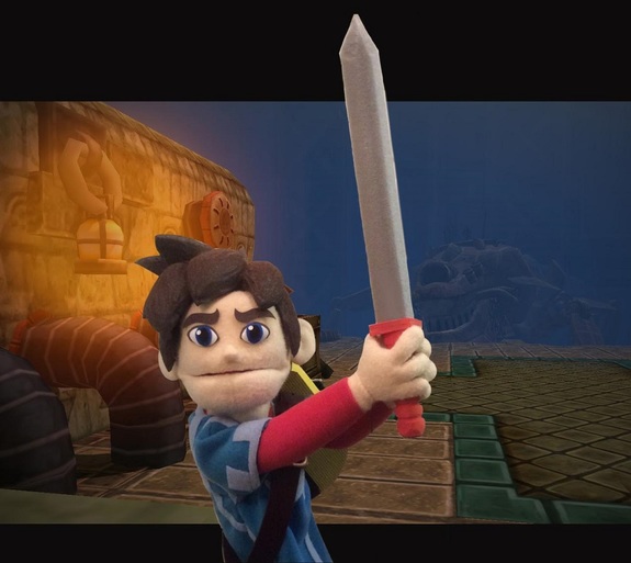 The unnamed "Main Character" hero of Oceanhorn, puppet by Tom Stone.