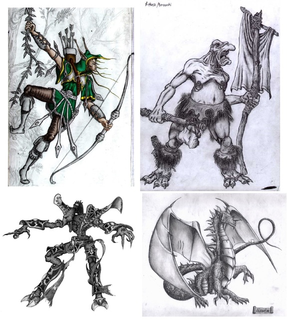 Early drawings by Lucas Morawski.