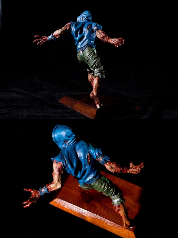 Left 4 Dead "Hunter" sculpture (back & top view) by Lucas Morawski. Photo by Michal Nowak.