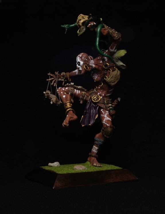 "Shaman" sculpture (side view) by Lucas Morawski.