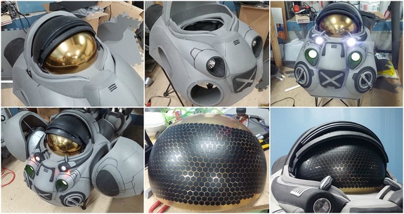 Building process of the head and the upper body.
