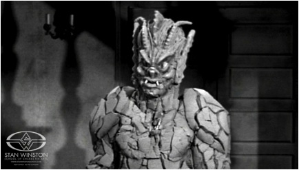 A repurposed “She-Creature” suit became the basis for this Paul Blaisdell creation for The Ghost of Dragstrip Hollow.