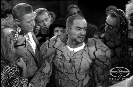 Paul Blaisdell shows his real face at the end of The Ghost of Dragstrip Hollow.