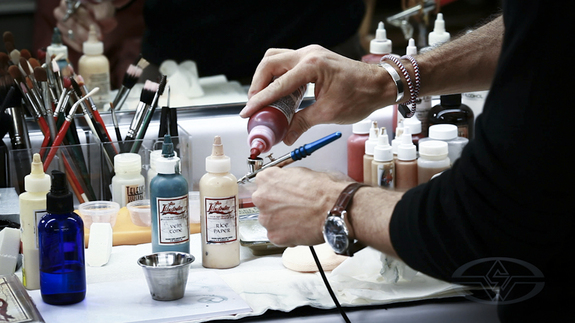 Get a tour though Bill's makeup station. He guides you through each product the pros use.