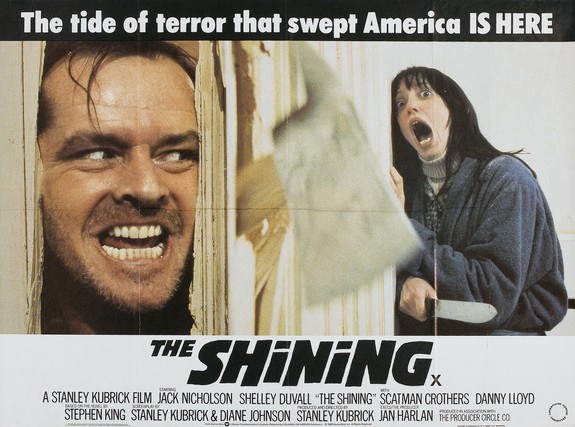 The Shining poster featuring Jack Nicholson & Shelley Duvall - “Heeere's Johnny!”