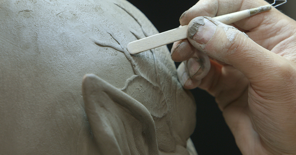 How To Sculpt A Monster Mask Veins and Wrinkles Stan Winston School